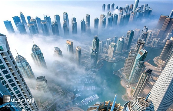 Fog Over Dubai Skyline Photo Tourism WORLD DESTINATIONS